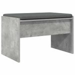 Casa si Gradina - Mobilier - Organizare si depozitare - Bancute - Banca pentru hol cu perna Gri din beton 63 x 38 x 40 cm - Infinity.ro