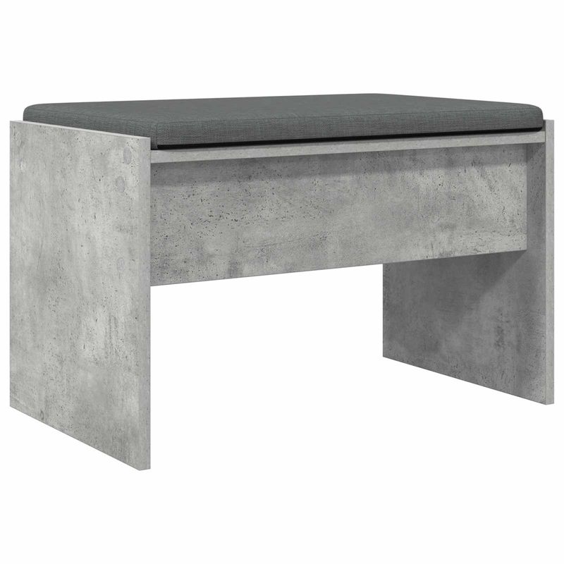 Casa si Gradina - Mobilier - Organizare si depozitare - Bancute - Banca pentru hol cu perna Gri din beton 63 x 38 x 40 cm - Infinity.ro