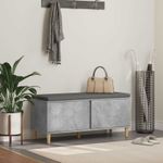 Casa si Gradina - Mobilier - Organizare si depozitare - Bancute - Banca pentru hol cu perna cu usa Gri din beton 60 x 38 x 46 cm - Infinity.ro
