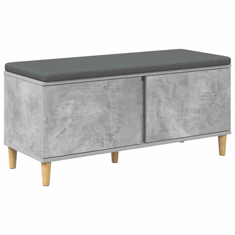 Casa si Gradina - Mobilier - Organizare si depozitare - Bancute - Banca pentru hol cu perna cu usa Gri din beton 60 x 38 x 46 cm - Infinity.ro