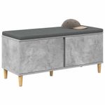 Casa si Gradina - Mobilier - Organizare si depozitare - Bancute - Banca pentru hol cu perna cu usa Gri din beton 60 x 38 x 46 cm - Infinity.ro