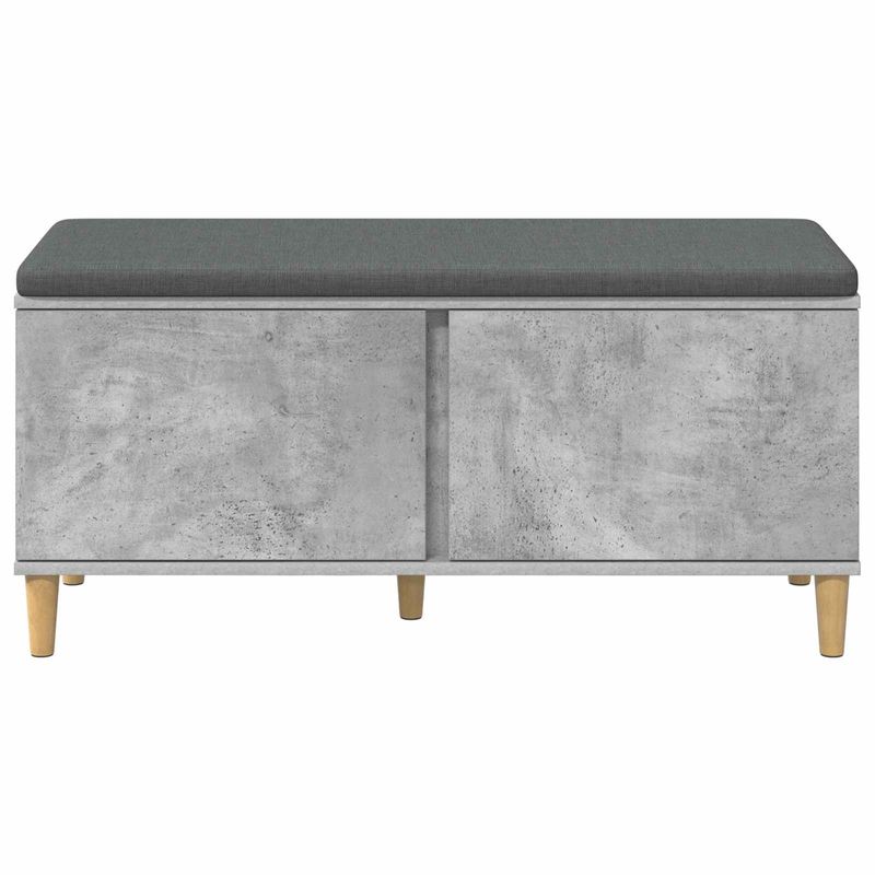 Casa si Gradina - Mobilier - Canapele si coltare - Banchete - Banca pentru hol cu perna cu usa Gri din beton 60 x 38 x 46 cm - Infinity.ro