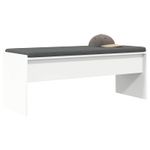 Casa si Gradina - Mobilier - Organizare si depozitare - Bancute - Banca pentru hol cu perna Alb 103 x 38 x 40 cm - Infinity.ro