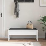Casa si Gradina - Mobilier - Organizare si depozitare - Bancute - Banca pentru hol cu perna Alb 103 x 38 x 40 cm - Infinity.ro