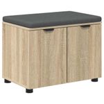 Casa si Gradina - Mobilier - Organizare si depozitare - Bancute - Banca pentru hol cu perna cu usa Stejar Sonoma 60 x 38 x 46 cm, - Infinity.ro