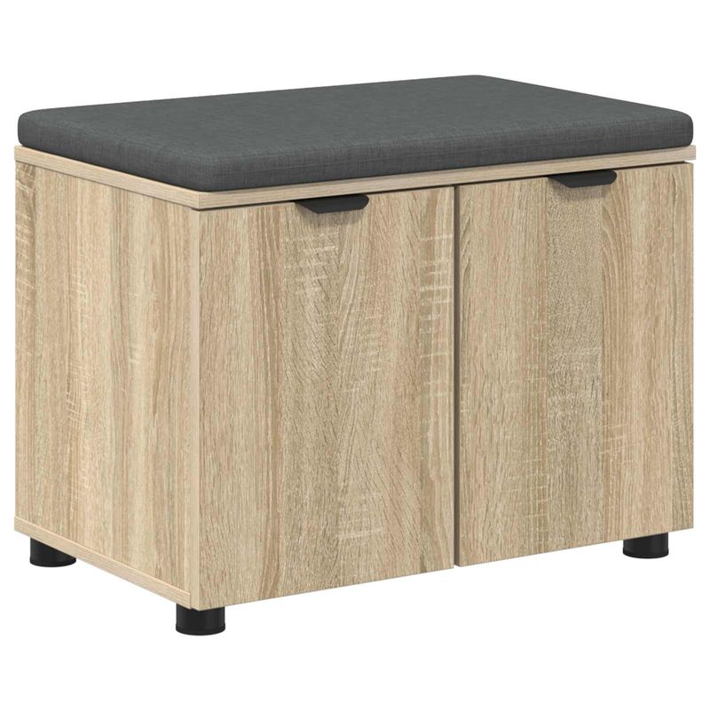 Casa si Gradina - Mobilier - Organizare si depozitare - Bancute - Banca pentru hol cu perna cu usa Stejar Sonoma 60 x 38 x 46 cm, - Infinity.ro