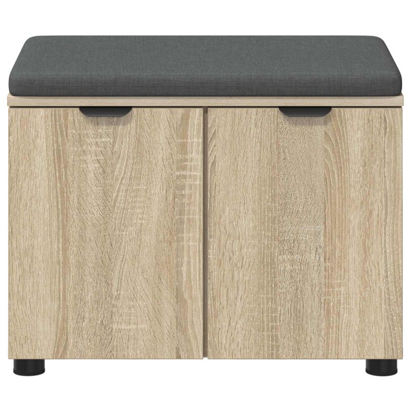 Casa si Gradina - Mobilier - Organizare si depozitare - Bancute - Banca pentru hol cu perna cu usa Stejar Sonoma 60 x 38 x 46 cm, - Infinity.ro
