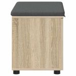 Casa si Gradina - Mobilier - Organizare si depozitare - Bancute - Banca pentru hol cu perna cu usa Stejar Sonoma 60 x 38 x 46 cm, - Infinity.ro