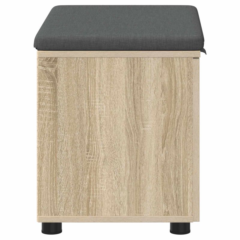Casa si Gradina - Mobilier - Organizare si depozitare - Bancute - Banca pentru hol cu perna cu usa Stejar Sonoma 60 x 38 x 46 cm, - Infinity.ro