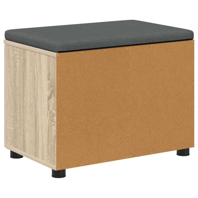 Casa si Gradina - Mobilier - Organizare si depozitare - Bancute - Banca pentru hol cu perna cu usa Stejar Sonoma 60 x 38 x 46 cm, - Infinity.ro