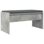 Casa si Gradina - Mobilier - Organizare si depozitare - Bancute - Banca pentru hol cu perna Gri din beton 83 x 38 x 40 cm - Infinity.ro
