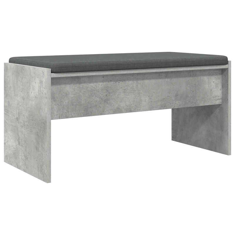 Casa si Gradina - Mobilier - Organizare si depozitare - Bancute - Banca pentru hol cu perna Gri din beton 83 x 38 x 40 cm - Infinity.ro
