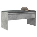 Casa si Gradina - Mobilier - Organizare si depozitare - Bancute - Banca pentru hol cu perna Gri din beton 83 x 38 x 40 cm - Infinity.ro