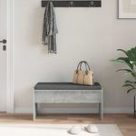 Casa si Gradina - Mobilier - Organizare si depozitare - Bancute - Banca pentru hol cu perna Gri din beton 83 x 38 x 40 cm - Infinity.ro