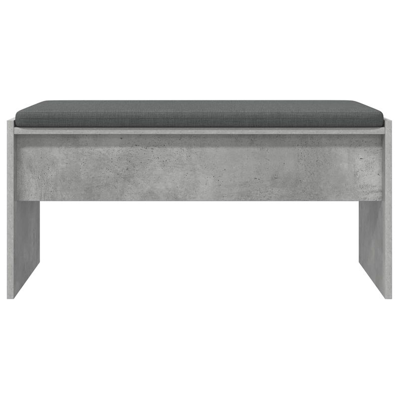 Casa si Gradina - Mobilier - Organizare si depozitare - Bancute - Banca pentru hol cu perna Gri din beton 83 x 38 x 40 cm - Infinity.ro