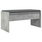 Casa si Gradina - Mobilier - Organizare si depozitare - Bancute - Banca pentru hol cu perna Gri din beton 83 x 38 x 40 cm - Infinity.ro