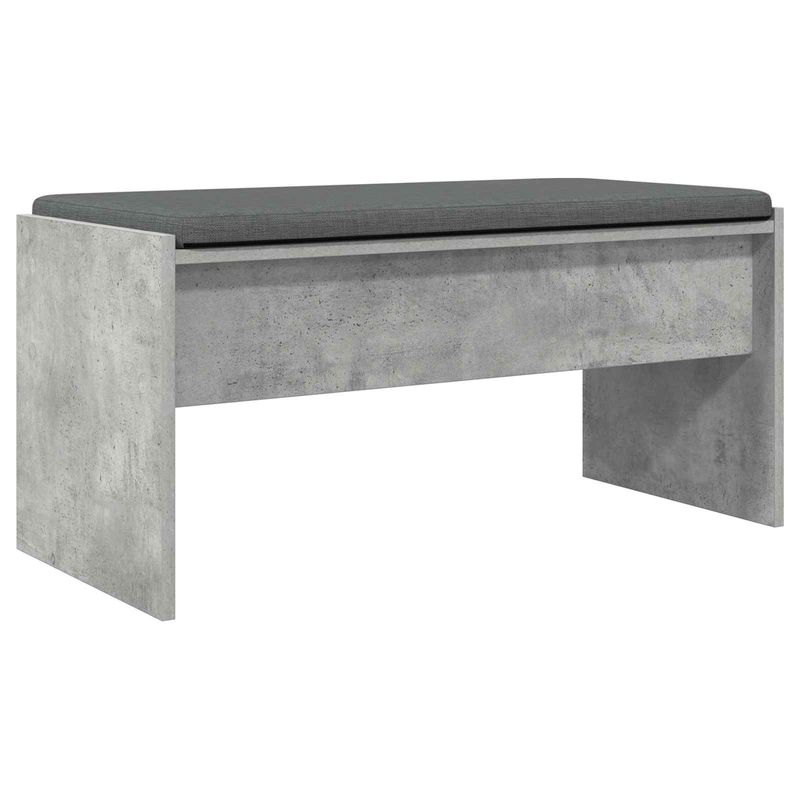 Casa si Gradina - Mobilier - Organizare si depozitare - Bancute - Banca pentru hol cu perna Gri din beton 83 x 38 x 40 cm - Infinity.ro