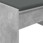 Casa si Gradina - Mobilier - Organizare si depozitare - Bancute - Banca pentru hol cu perna Gri din beton 83 x 38 x 40 cm - Infinity.ro