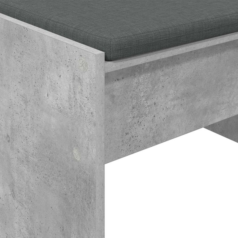 Casa si Gradina - Mobilier - Organizare si depozitare - Bancute - Banca pentru hol cu perna Gri din beton 83 x 38 x 40 cm - Infinity.ro