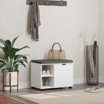 Casa si Gradina - Mobilier - Organizare si depozitare - Bancute - Banca pentru hol cu perna Simplu Alb 60 x 38 x 46 cm - Infinity.ro