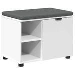 Casa si Gradina - Mobilier - Organizare si depozitare - Bancute - Banca pentru hol cu perna Simplu Alb 60 x 38 x 46 cm - Infinity.ro