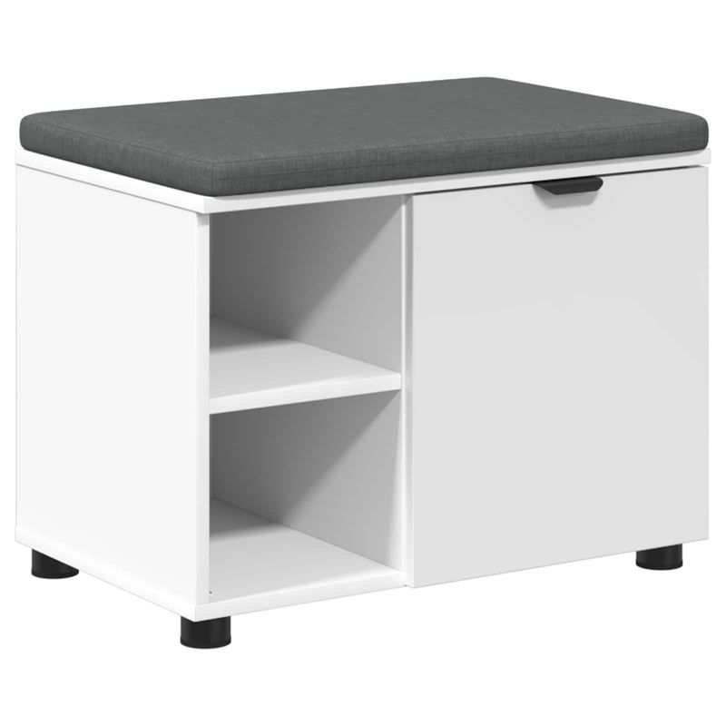 Casa si Gradina - Mobilier - Organizare si depozitare - Bancute - Banca pentru hol cu perna Simplu Alb 60 x 38 x 46 cm - Infinity.ro