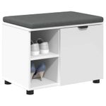 Casa si Gradina - Mobilier - Organizare si depozitare - Bancute - Banca pentru hol cu perna Simplu Alb 60 x 38 x 46 cm - Infinity.ro