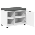 Casa si Gradina - Mobilier - Organizare si depozitare - Bancute - Banca pentru hol cu perna Simplu Alb 60 x 38 x 46 cm - Infinity.ro