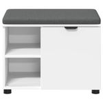 Casa si Gradina - Mobilier - Organizare si depozitare - Bancute - Banca pentru hol cu perna Simplu Alb 60 x 38 x 46 cm - Infinity.ro