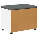Casa si Gradina - Mobilier - Organizare si depozitare - Bancute - Banca pentru hol cu perna Simplu Alb 60 x 38 x 46 cm - Infinity.ro