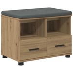 Casa si Gradina - Mobilier - Canapele si coltare - Banchete - Banca pentru hol cu perna Stejar Artizanal 60 x 38 x 46 cm - Infinity.ro
