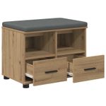 Casa si Gradina - Mobilier - Canapele si coltare - Banchete - Banca pentru hol cu perna Stejar Artizanal 60 x 38 x 46 cm - Infinity.ro