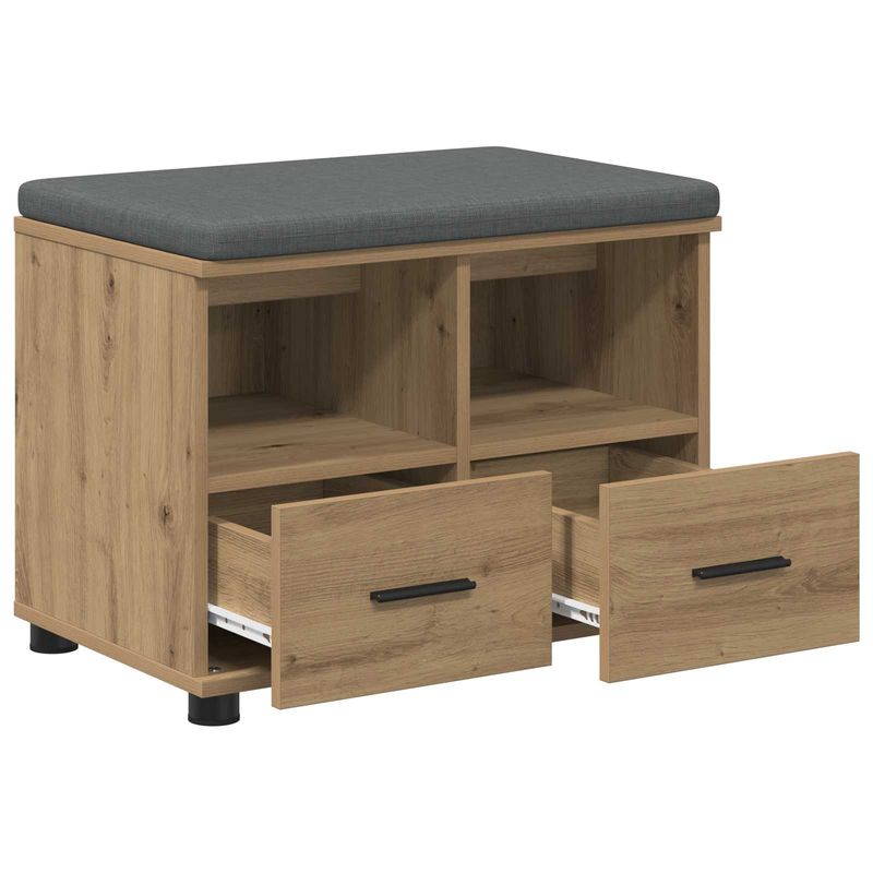 Casa si Gradina - Mobilier - Canapele si coltare - Banchete - Banca pentru hol cu perna Stejar Artizanal 60 x 38 x 46 cm - Infinity.ro