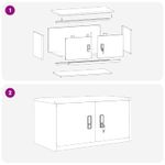 Casa si Gradina - Mobilier - Dulapuri si sifoniere - Dulapuri - Dulap de depozitare cu depozitare Antracit 80 x 40 x 40 cm - Infinity.ro