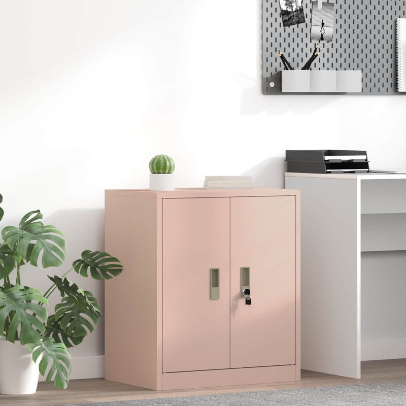 Casa si Gradina - Mobilier - Dulapuri si sifoniere - Dulapuri - Dulap de depozitare Roz 60 x 40 x 70 cm Otel Laminat la Rece - Infinity.ro