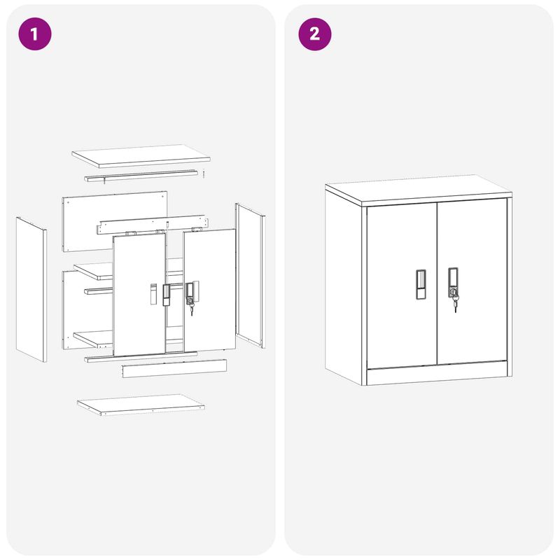Casa si Gradina - Mobilier - Dulapuri si sifoniere - Dulapuri - Dulap de depozitare Roz 60 x 40 x 70 cm Otel Laminat la Rece - Infinity.ro