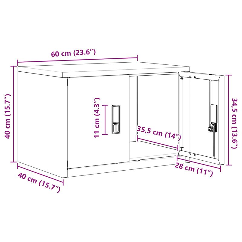 Casa si Gradina - Mobilier - Dulapuri si sifoniere - Dulapuri - Dulap de depozitare Verde masliniu 60 x 40 x 40 cm - Infinity.ro