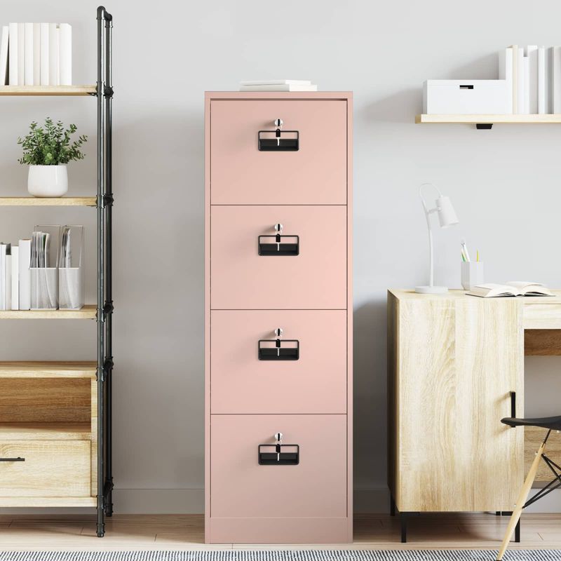 Casa si Gradina - Mobilier - Dulapuri si sifoniere - Dulapuri - Dulap pentru Fisiere cu sertar cu raft Roz 44 x 50 x 106.5 cm - Infinity.ro
