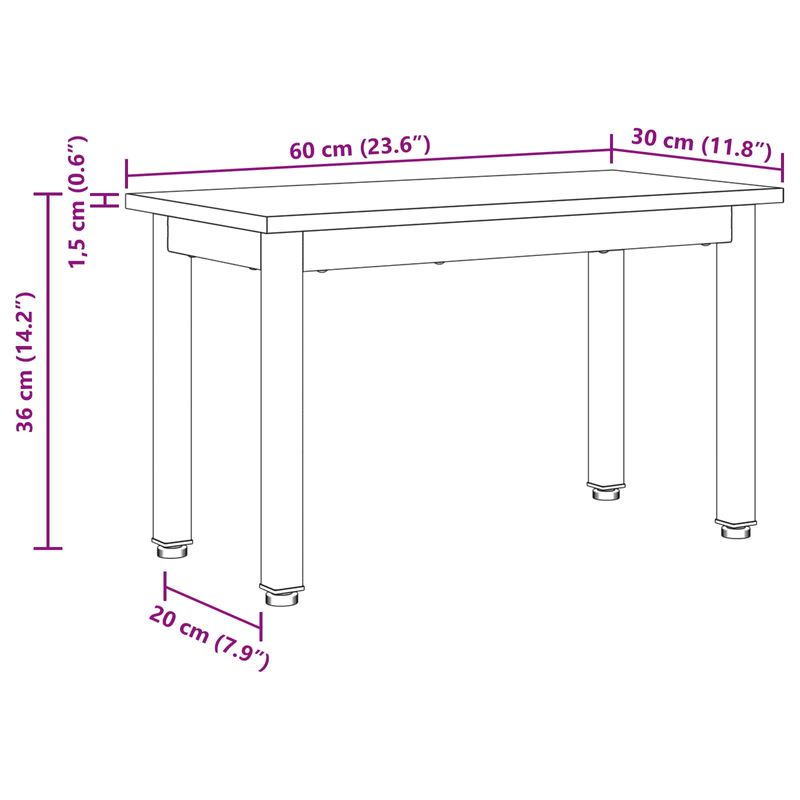 Casa si Gradina - Mobilier - Mese si birouri - Masute de cafea - Masa de cafea Stejar artizanal 60 x 30 x 36 cm Lemn compozit - Infinity.ro