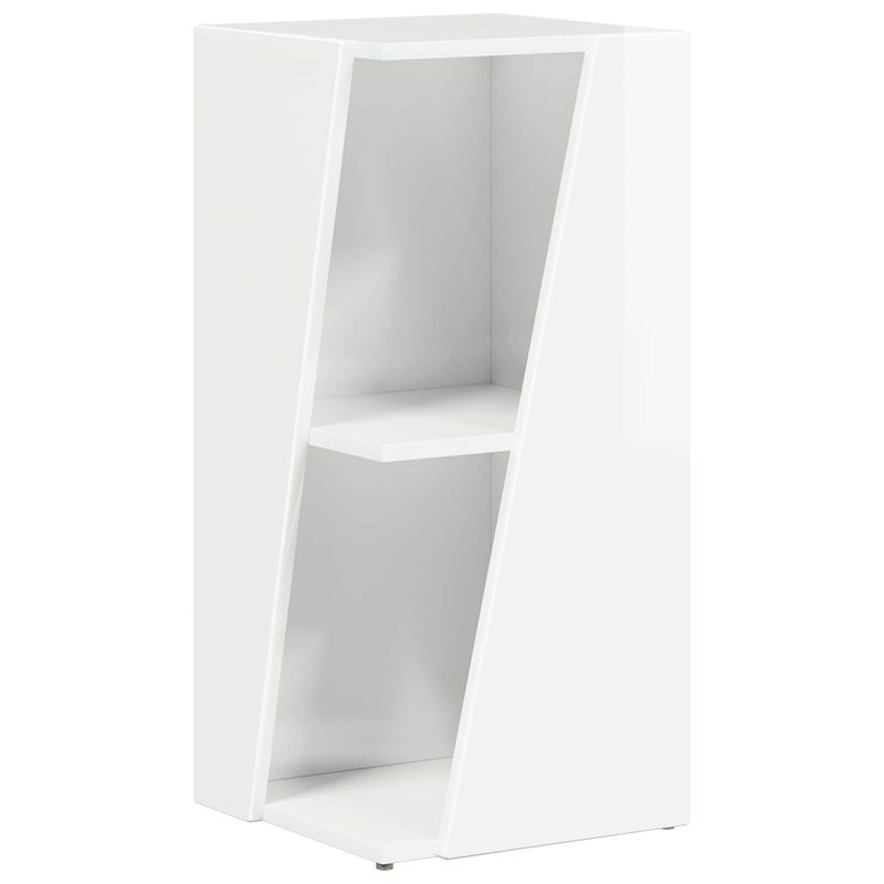 Casa si Gradina - Mobilier - Biblioteci si rafturi - Biblioteci - Raft lateral Alb lucios 33 x 32 x 70,5 cm Lemn compozit - Infinity.ro