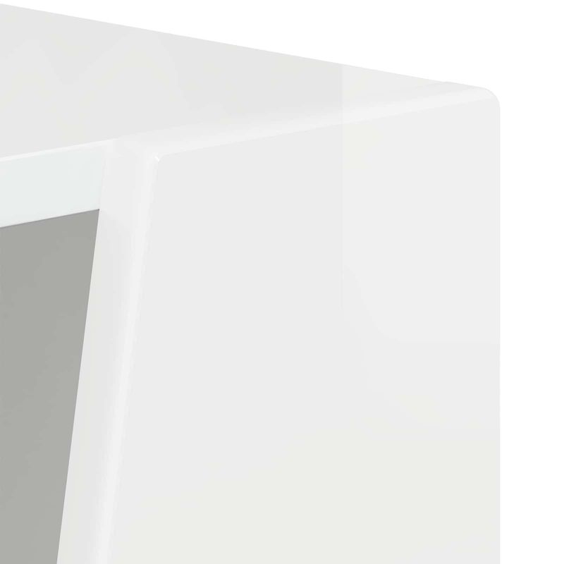 Casa si Gradina - Mobilier - Biblioteci si rafturi - Biblioteci - Raft lateral Alb lucios 33 x 32 x 70,5 cm Lemn compozit - Infinity.ro