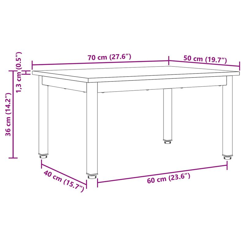 Casa si Gradina - Mobilier - Mese si birouri - Masute de cafea - Masa de cafea Stejar fumuriu 70 x 50 x 36 cm Lemn compozit - Infinity.ro