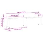 Casa si Gradina - Mobilier - Canapele si coltare - Banchete - Banca Lemn vechi 200 x 35 x 45 cm Lemn compozit - Infinity.ro