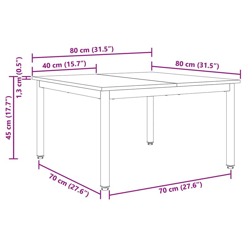 Casa si Gradina - Mobilier - Mese si birouri - Masute de cafea - Masa de cafea Stejar fumuriu 80 x 80 x 45 cm Lemn compozit - Infinity.ro