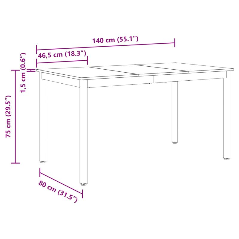 Casa si Gradina - Mobilier - Mese si birouri - Mese bucatarie si dining - Mese de sufragerie METAL - Infinity.ro