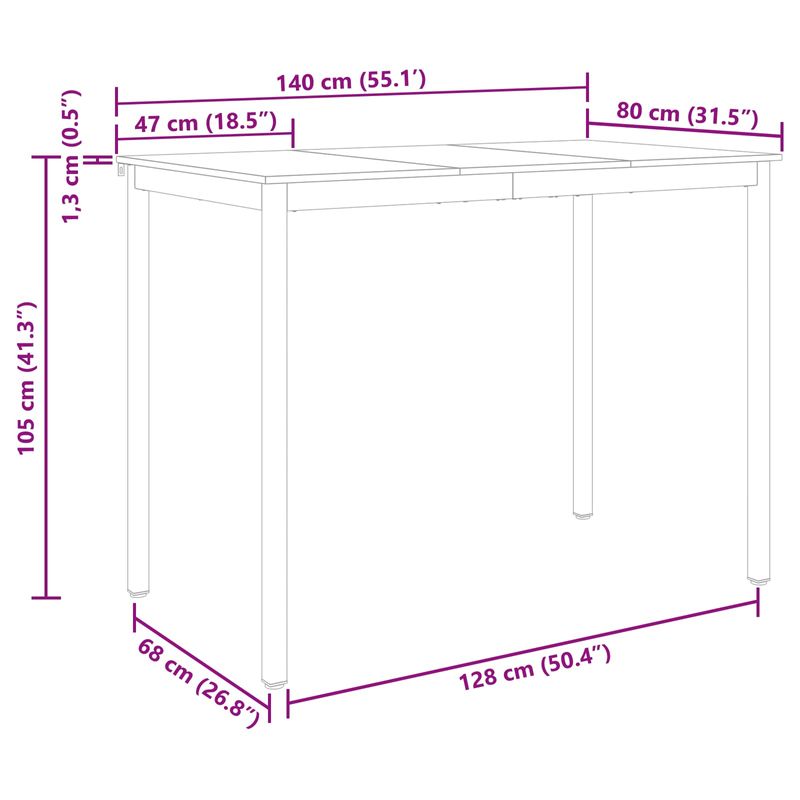 Casa si Gradina - Mobilier - Mese si birouri - Mese bucatarie si dining - Mese de sufragerie Lemn compozit - Infinity.ro