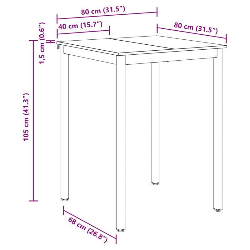 Casa si Gradina - Mobilier - Mese si birouri - Mese bucatarie si dining - Mese de sufragerie Lemn compozit - Infinity.ro