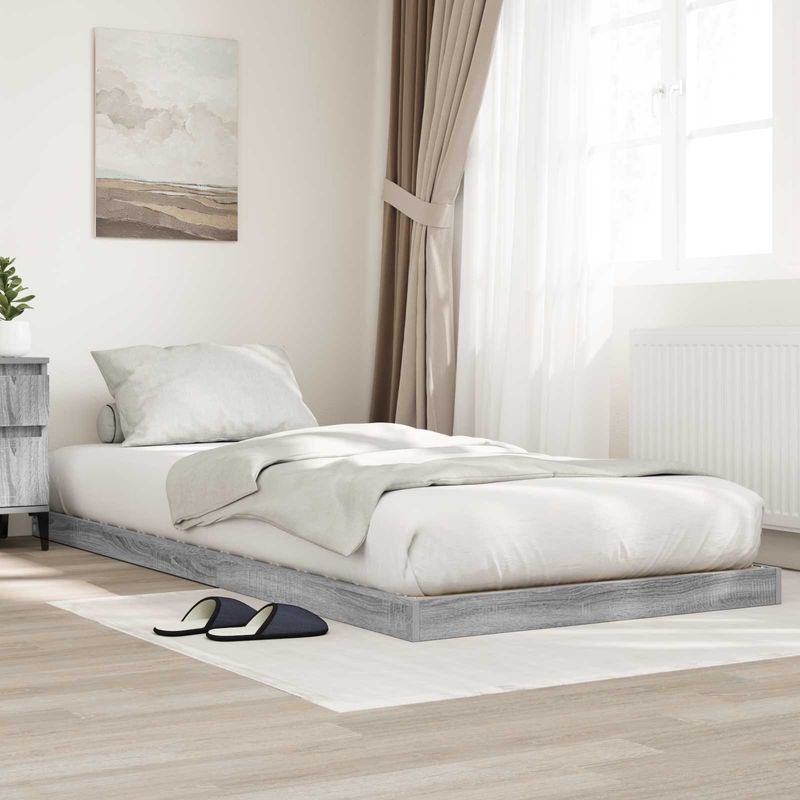Casa si Gradina - Mobilier - Paturi si accesorii - Paturi - Cadru de pat de podea Gri Sonoma 80 x 200 cm Lemn compozit - Infinity.ro