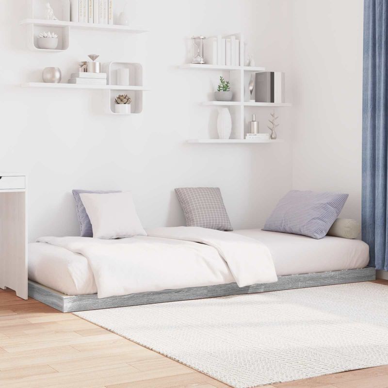 Casa si Gradina - Mobilier - Paturi si accesorii - Paturi - Cadru de pat de podea Gri Sonoma 80 x 200 cm Lemn compozit - Infinity.ro