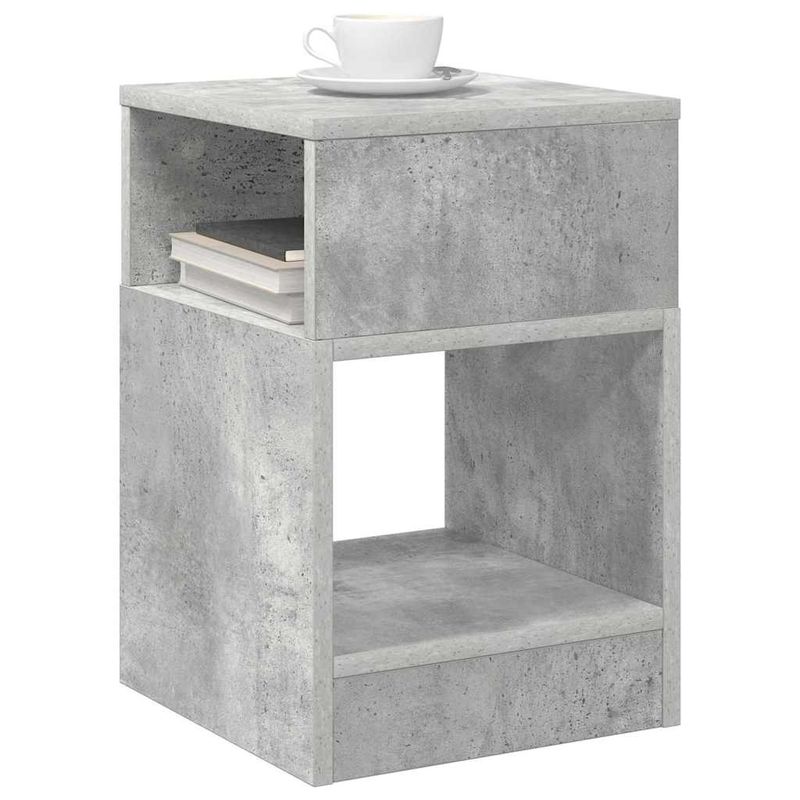 Casa si Gradina - Mobilier - Mese si birouri - Mese living - Masa laterala 2 pcs Gri din beton 30,5 x 30 x 45 cm - Infinity.ro